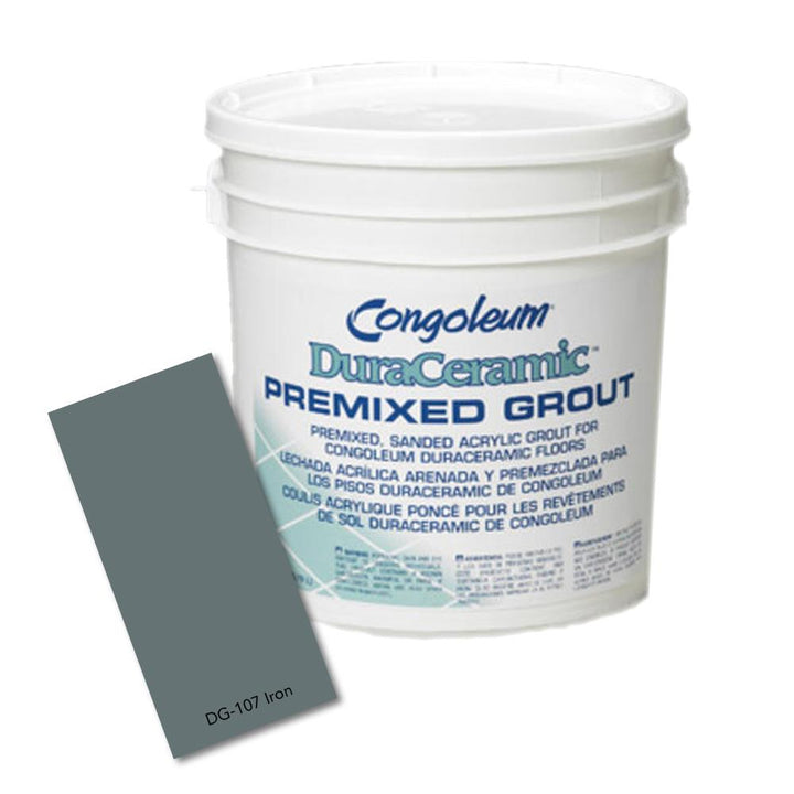 Congoleum DuraCeramic Premixed Sanded Grout, Iron – 1 Gallon