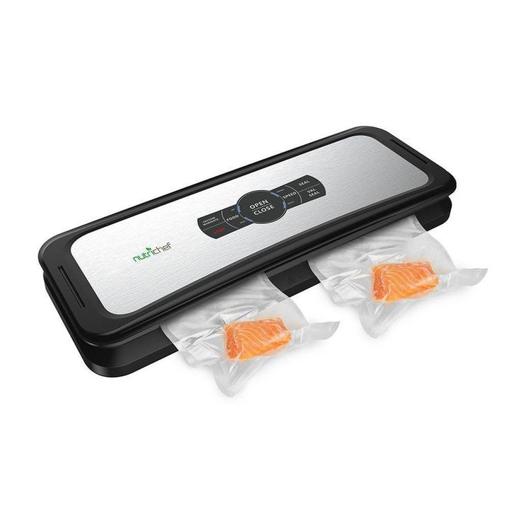 White with Digital Scale 1-Touch Automatic Open and Close Food Vacuum Sealer Electric Air Sealing Preserver