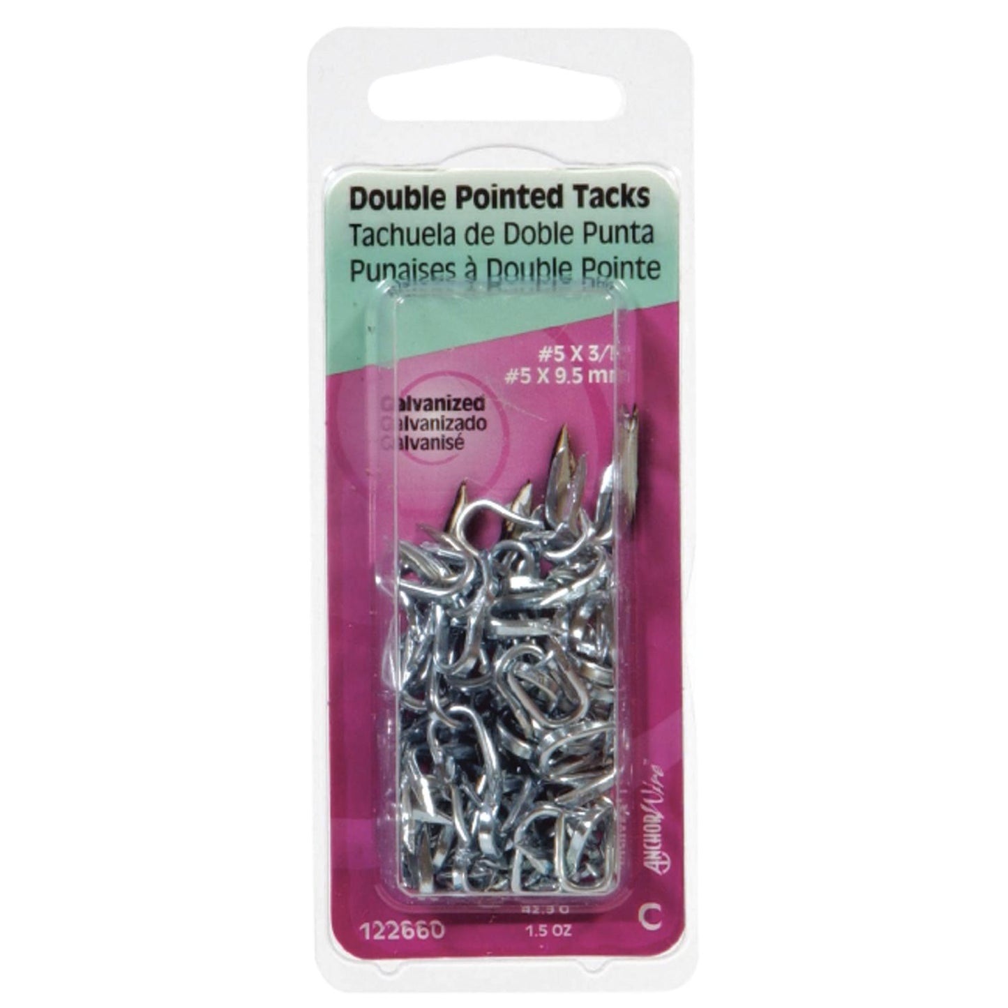 Hillman No. 9 x 7/16 in. Galvanized Steel Double Point Tacks, 1 Pack