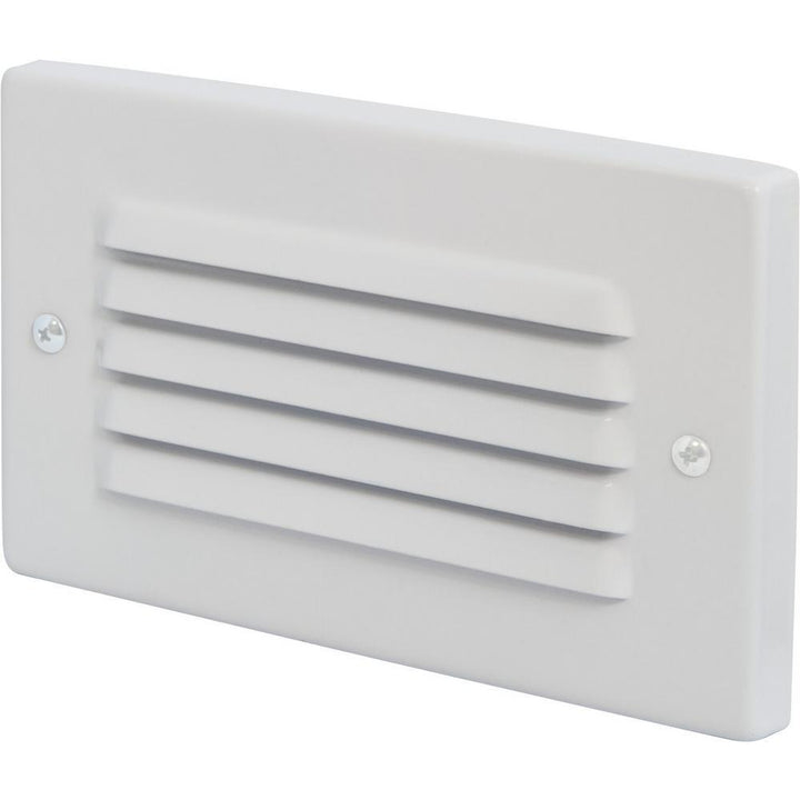 1-Light White Integrated LED Horizontal Deck Step Light - Super Arbor