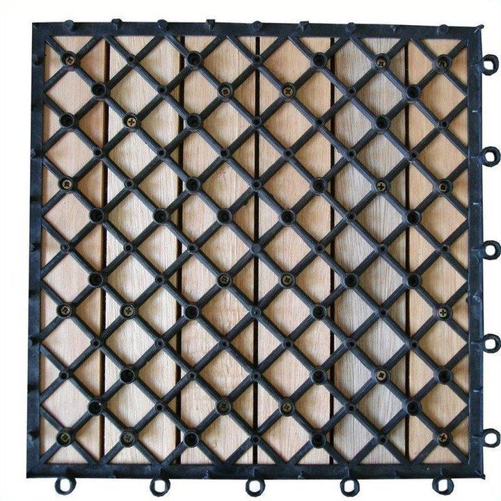 6 Slat Eucalyptus Interlocking Deck Tile
