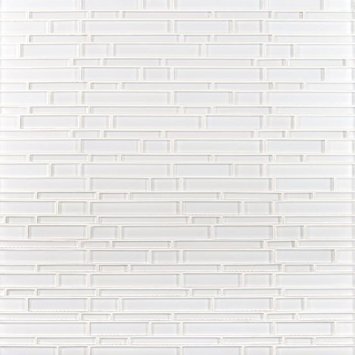 Ice Interlocking 12 in. x 12 in. x 8 mm Glass Mesh-Mounted Mosaic Tile (10 sq. ft./case)