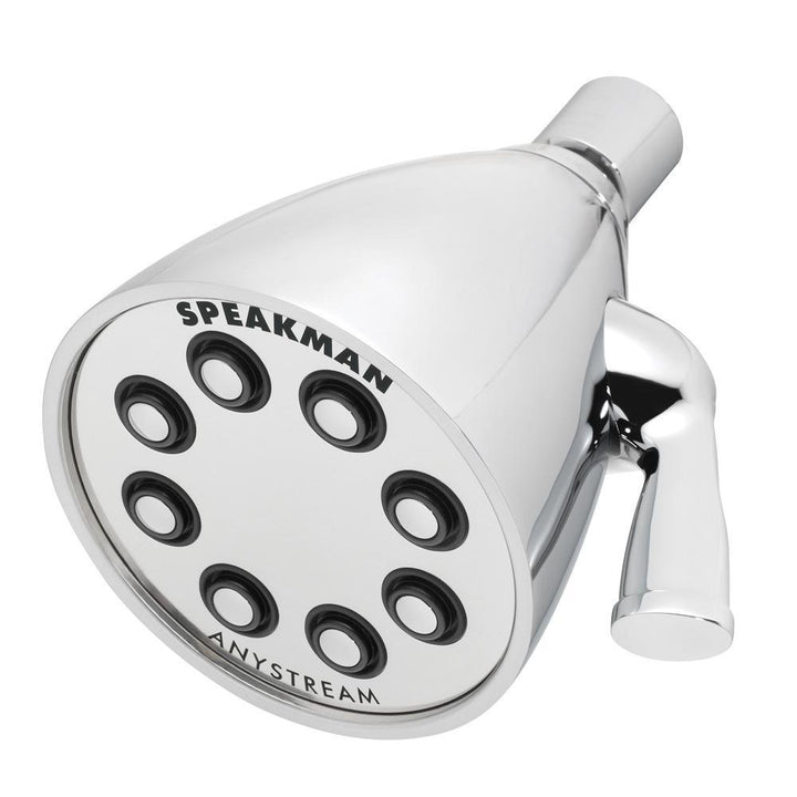3-Spray 3.6 in. Single Wall Mount Fixed Adjustable Shower Head in Polished Chrome - Super Arbor