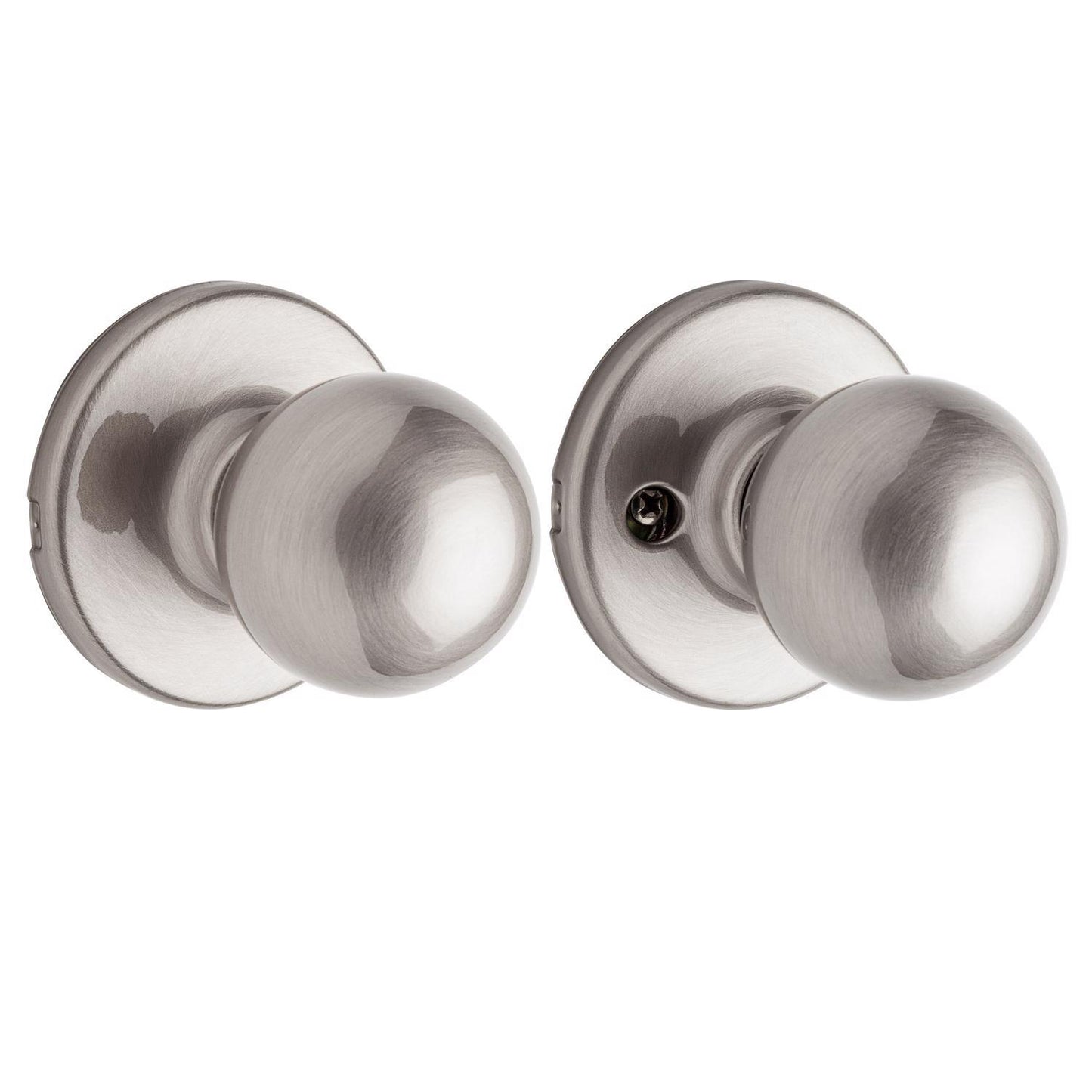 Kwikset Polo Satin Nickel Passage Lockset, ANSI/BHMA Grade 3, 1-3/4 in. Max Door Thickness