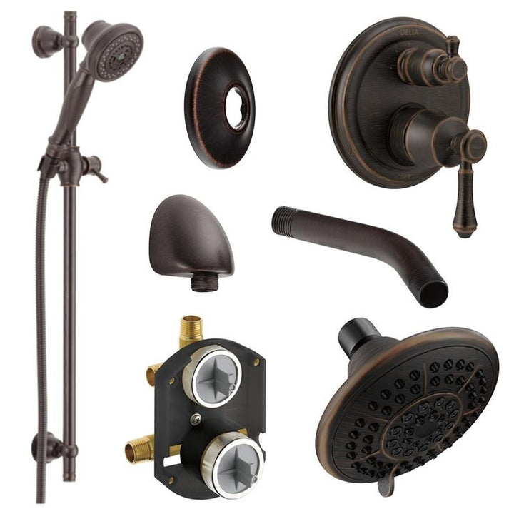 DELTA Linden Venetian Bronze Shower Bar System (Valve Included)
