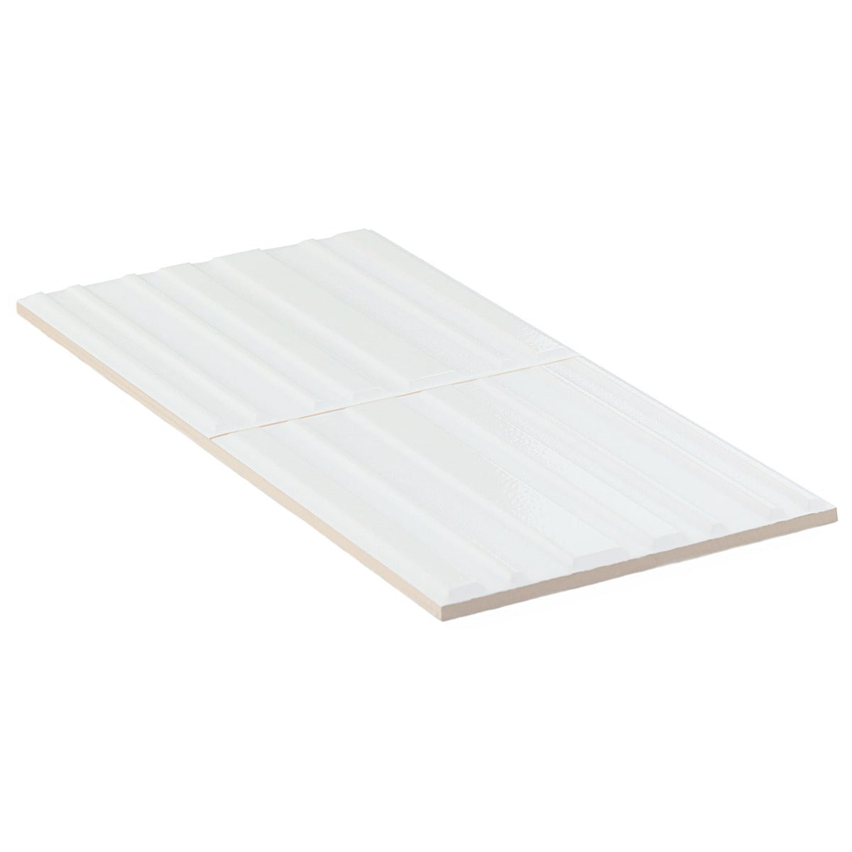 Sydney White 8x16 3D Mixed Finish Ceramic Wall Tile