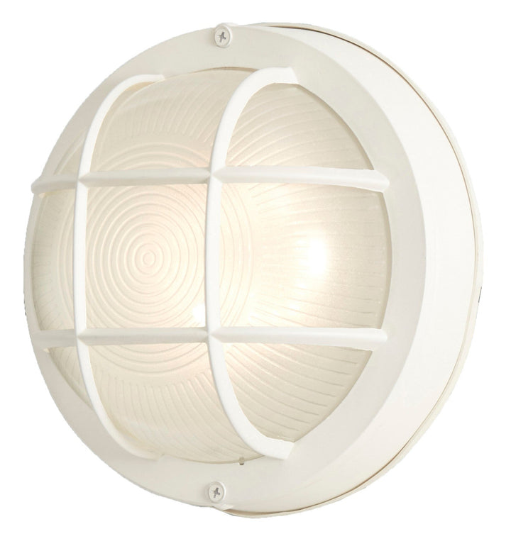 Portfolio Wall Lantern 8-in H Matte White Hardwired Integrated LED Outdoor Wall Light
