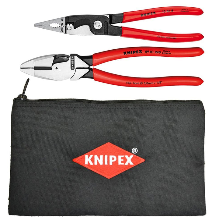 KNIPEX 2-Pack Lineman’s Plier Set with Soft Case
