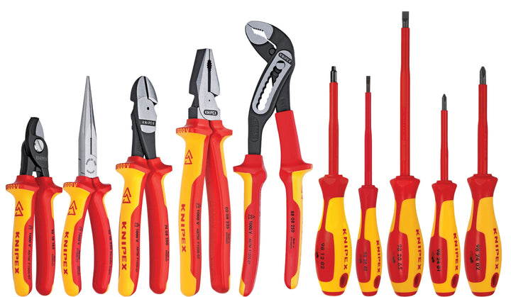 KNIPEX 10-Piece Insulated Household Electrical Tool Set, No Case