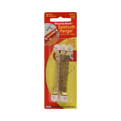Hillman AnchorWire Brass-Plated Classic Picture Hanger 10 lb, 4 Pack