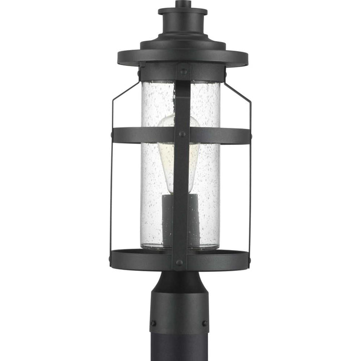 Progress Lighting Haslett 100-Watt 18-in Black Farmhouse Post Light