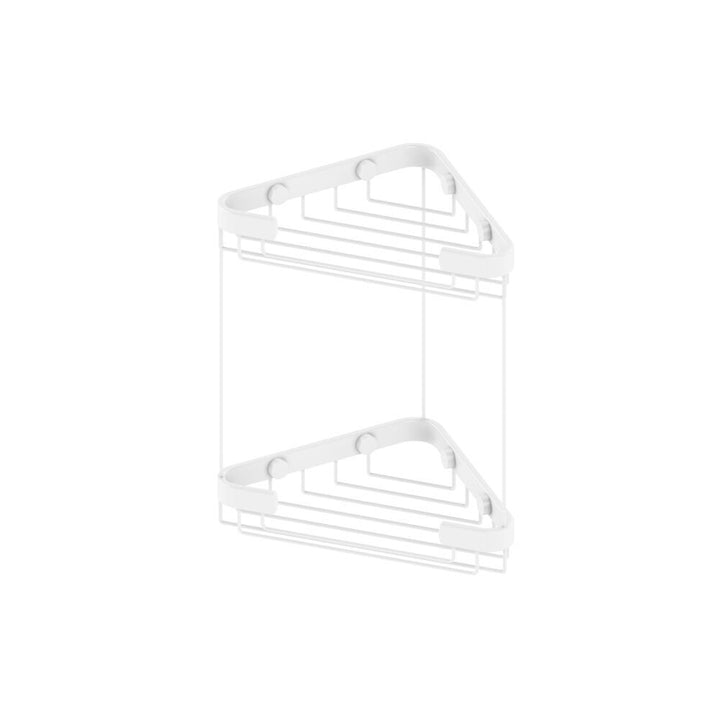 Allied Brass 1.7-in H Screw Mount Solid Brass Matte White Hanging Shower Caddy