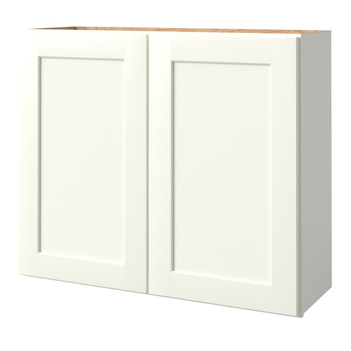 allen + roth Aveley 33-in W x 36.125-in H x 12-in D Linen Wall Fully Assembled Cabinet (Flat Panel Shaker Door Style)