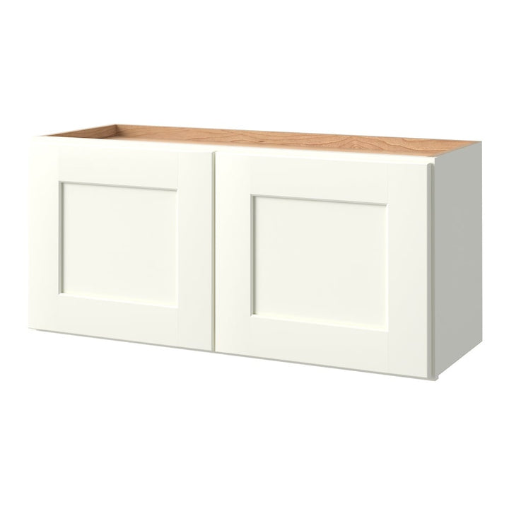 allen + roth Aveley 33-in W x 15.125-in H x 12-in D Linen Wall Fully Assembled Cabinet (Flat Panel Shaker Door Style)