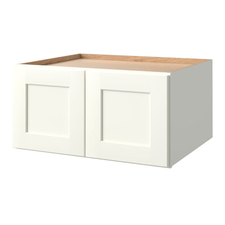 allen + roth Aveley 30-in W x 15.125-in H x 24-in D Linen Wall Fully Assembled Cabinet (Flat Panel Shaker Door Style)