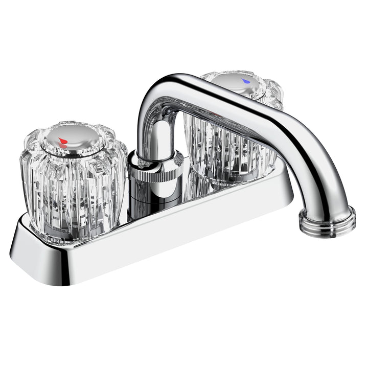 Belanger Essential Polished Chrome Dual Handle Utility Faucet - 2-Hole Deck Mount