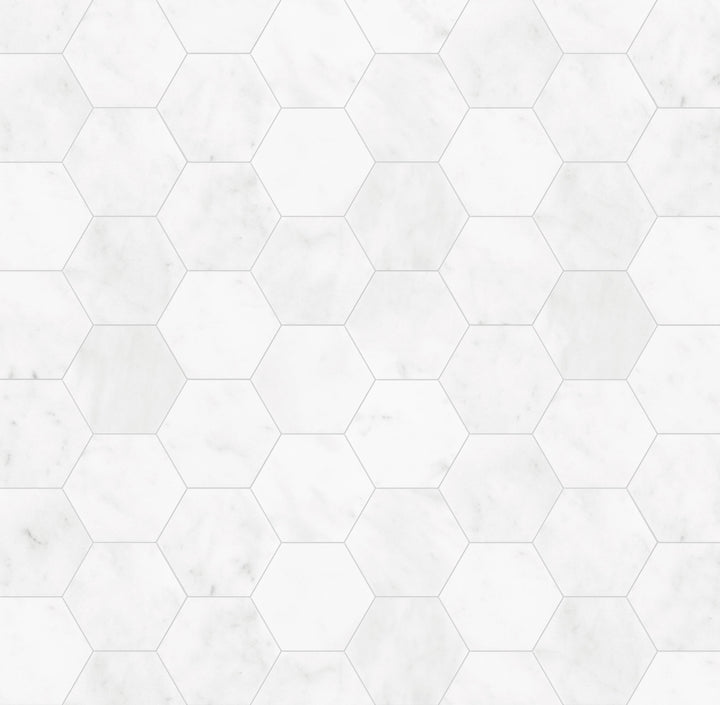 Satori Venatino 12-in x 12-in Polished Natural Stone Marble Look Hexagon Mosaic Wall Tile (0.95-sq. ft/ Piece)