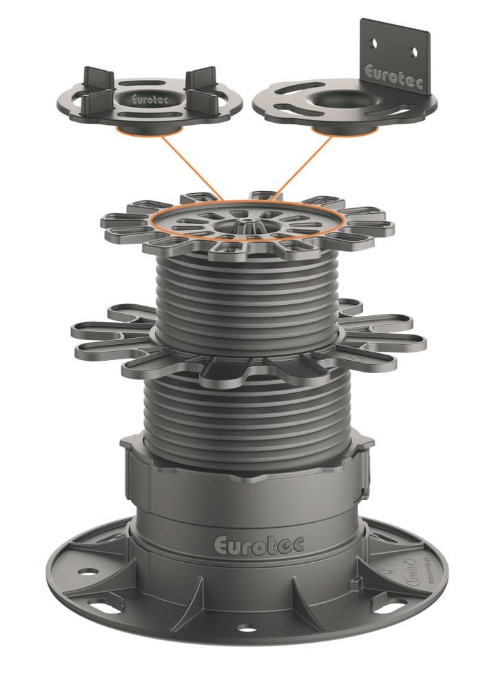 Eurotec 1-1/8-in Black Plastic Post Base Support (10-Pack)