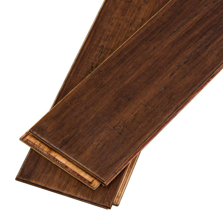 Cali Bamboo Fossilized 3.75-in Bordeaux Bamboo Distressed Engineered Hardwood Flooring, 7/16-in Thick (22.69-sq ft/Carton)