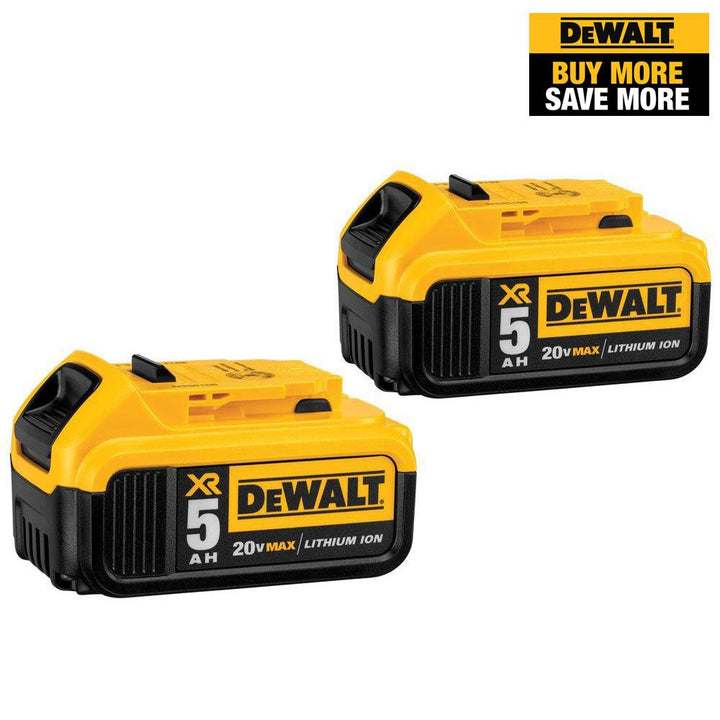20-Volt MAX XR Premium Lithium-Ion 5.0Ah Battery Pack (2-Pack)