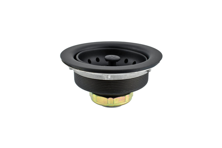 Keeney K5414BLK 4.5-in Black Plastic Rust-Resistant Kitchen Sink Strainer with Lock Mount and Basket