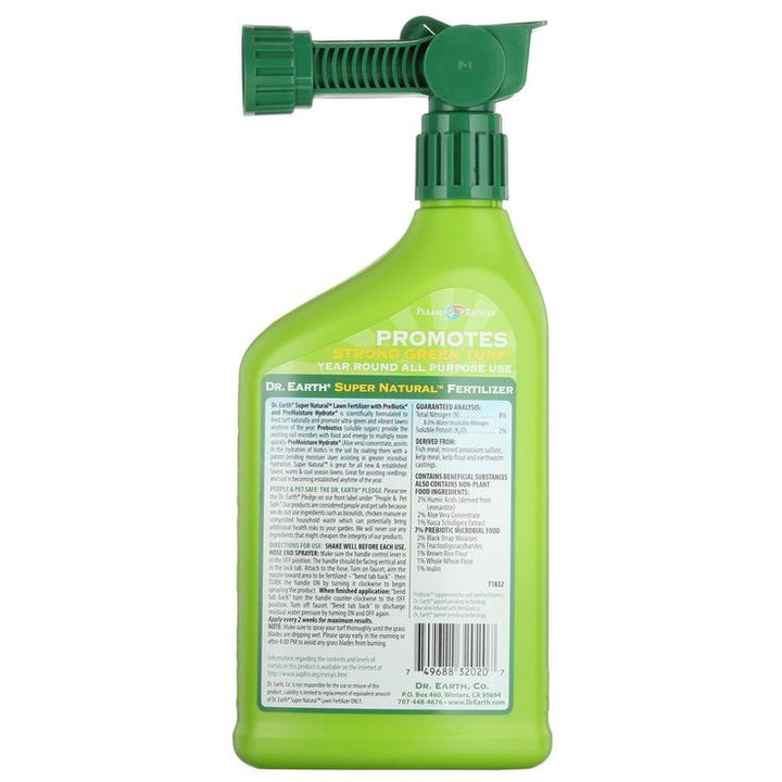 DR. EARTH 32 oz. Super Natural Ready-to-Spray Hose End Liquid Lawn Fertilizer
