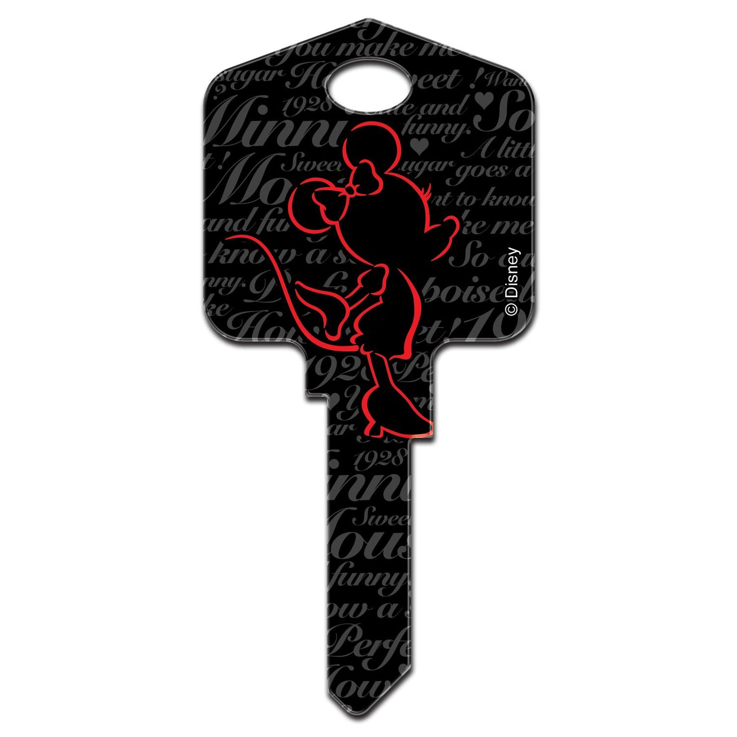 Hillman Disney Minnie Mouse House Key Blank 66/97 KW1/KW10 Single for Kwikset and Titan Locks