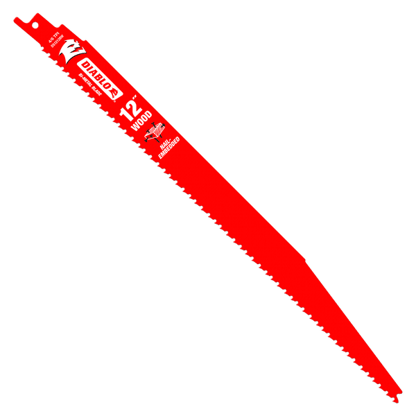 Diablo Bi-Metal Reciprocating Saw Blade for Nail-Embedded Wood 12" 4/6 TPI 15/Pack