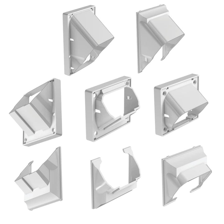 Deckorators 4-in x 3.625-in Grab and Go Classic White Plastic Rail Bracket (4-Pack)