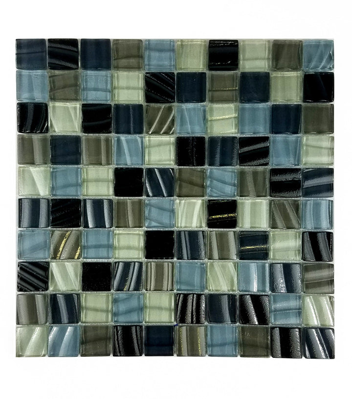 Abolos New Era Beach sand blue/multifinish 12-in x 12-in Multi-finish Glass Mosaic Floor and Wall Tile product image