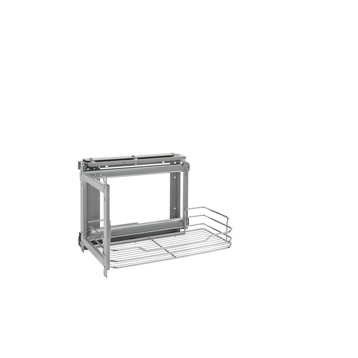 Rev-A-Shelf 13-in W x 15.5-in H 1-Tier Pull-Out Metal Cabinet Organizer, Chrome, Model 5708-15CR