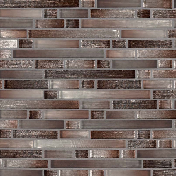 MS International Akaya Copper 12 x 12 Glass Mosaic Tile