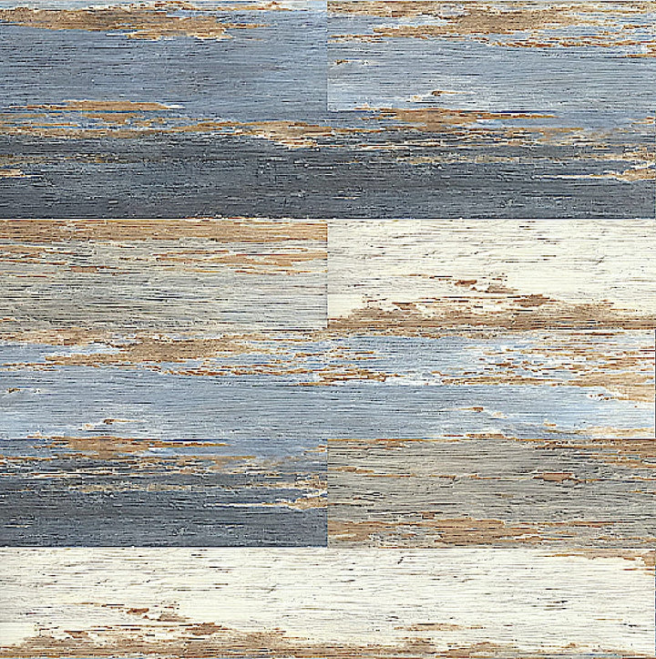 Deco Products (Sample) HydroStop Old Blue Sea Mix Vinyl Plank, 6-in W x 7-in L, 20-mil Wear Layer