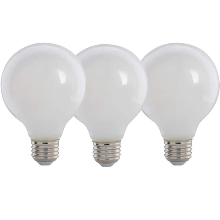 Feit Electric 40-Watt Equivalent G25 Dimmable Filament ENERGY STAR White Glass LED Light Bulb, Daylight (3-Pack)