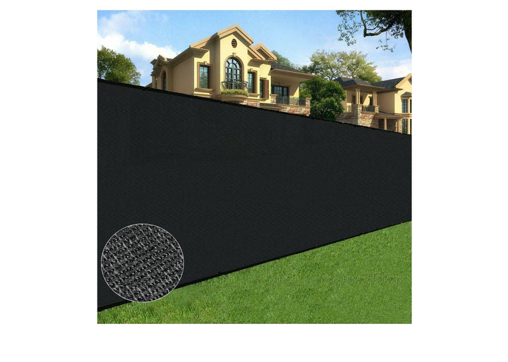 BOEN 4-ft H x 50-ft W Black Polyethelene Chain Link Fence Screen