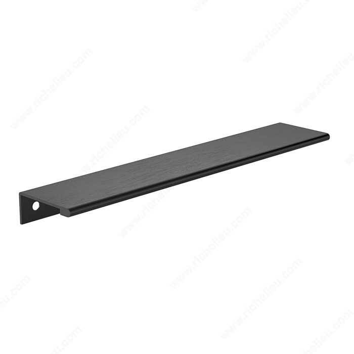 Richelieu 1-31/32 in. (50 mm) Brushed Black Contemporary Drawer Edge Pull