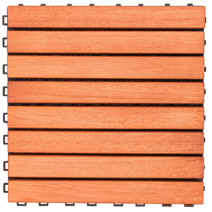 VIFAH 12-in W x 12-in L x 1-in T Interlocking Vinyl/Plastic Gym Floor Tile (10-sq ft) (10-Pack)