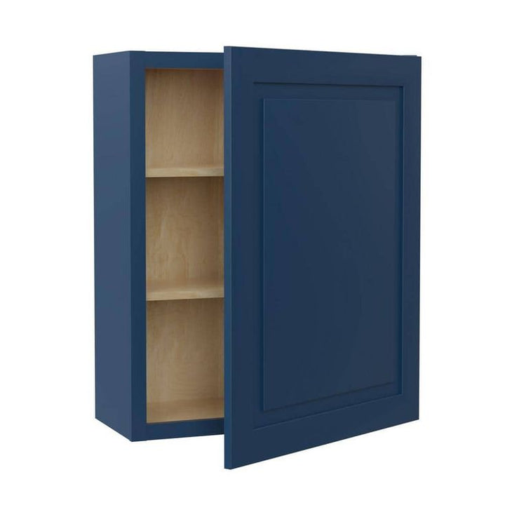 Home Decorators Collection Grayson 21 in. W x 12 in. D x 30 in. H Assembled Plywood Wall Kitchen Cabinet in Mythic Blue with Soft Close