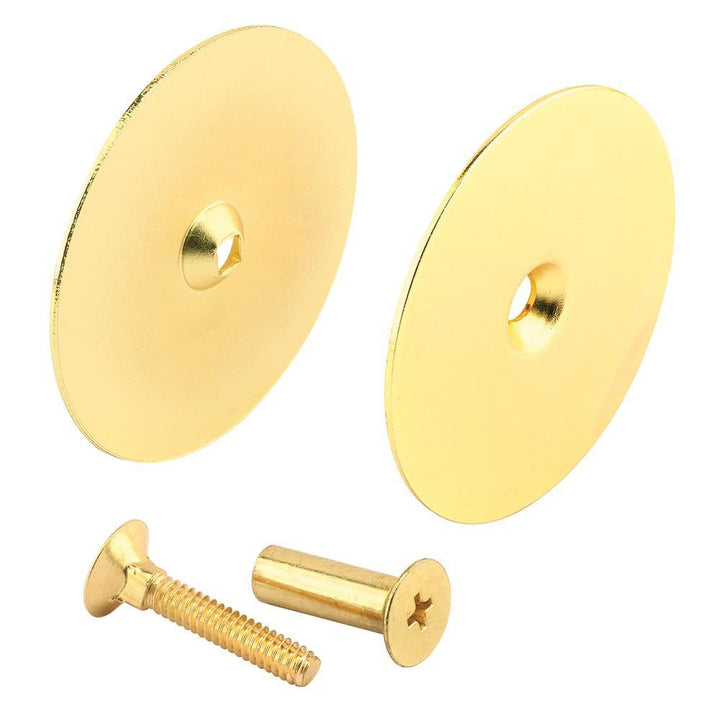 2-5/8 in., Brass Plated Hole Filler Plate Door Knob - Super Arbor