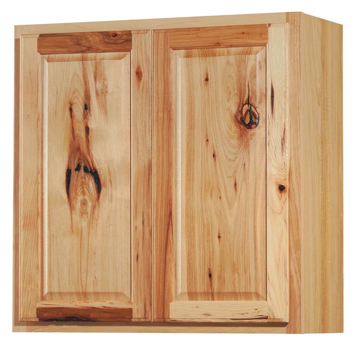 Diamond NOW Denver 30-in W x 30-in H x 12-in D Natural Rustic Hickory Wall Fully Assembled Cabinet (Raised Panel Square Door Style)