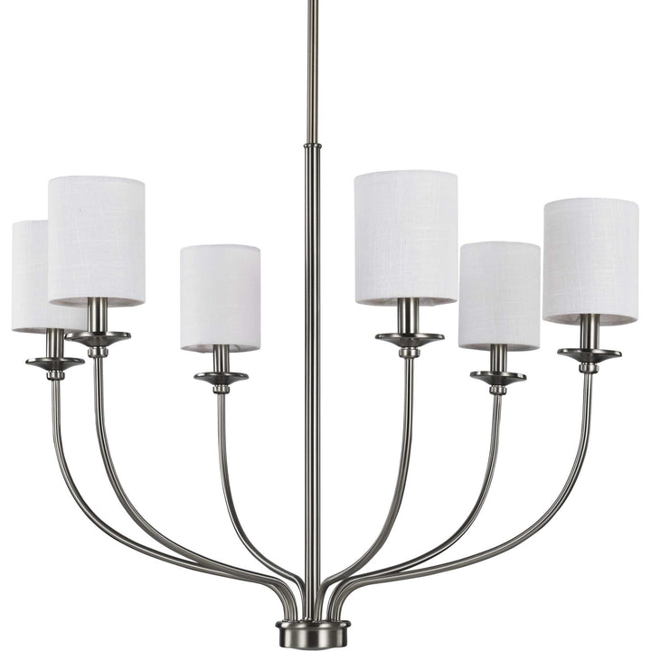 Progress Lighting Bonita 6-Light Brushed Nickel Transitional Chandelier