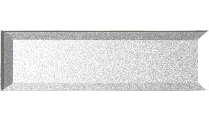 Abolos Secret Dimensions Metallic silver 4-in x 16-in Glossy Glass Subway Peel and stick Wall Tile product image