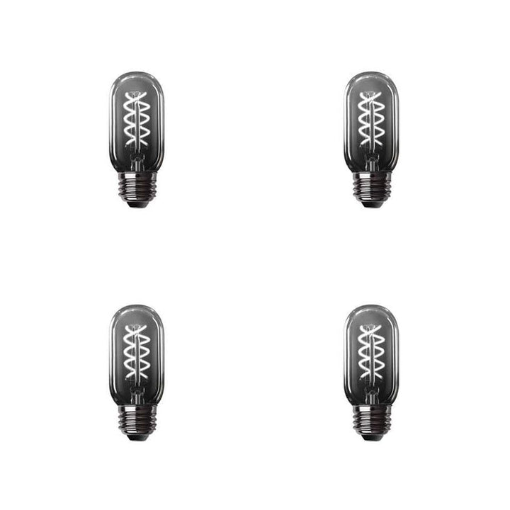 Feit Electric 25-Watt Equivalent T14 Dimmable LED Smoke Glass Vintage Edison Light Bulb with Spiral Filament Daylight (4-Pack)