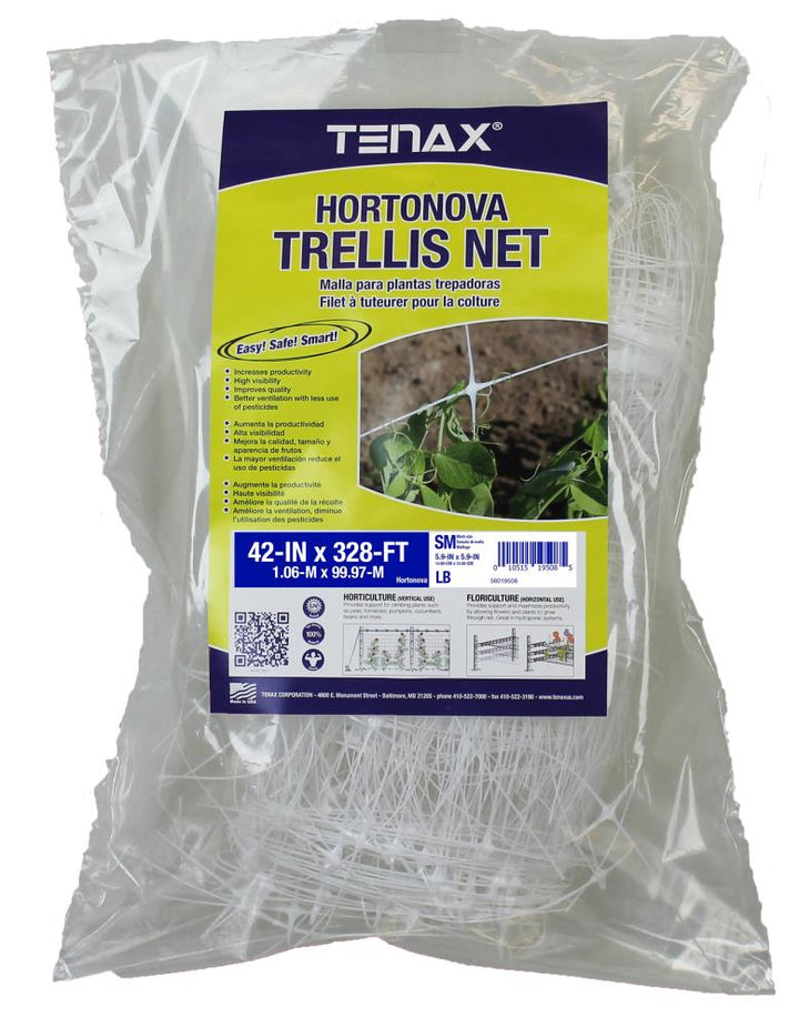Tenax Hortonova Trellis Net 3.5-ft x 328-ft White Plastic Safety Netting for Multi-purpose Use