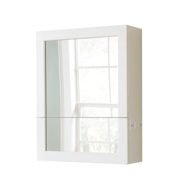 allen + roth 20-in x 26-in x 7-in White Soft Close Bathroom Wall Cabinet