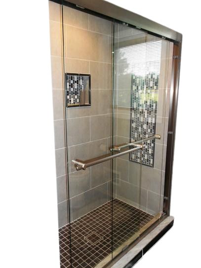 DreamLine Duet 56 to 60 in. W x 72 in. H Semi-Frameless Bypass Sliding Shower Door, Brushed Nickel