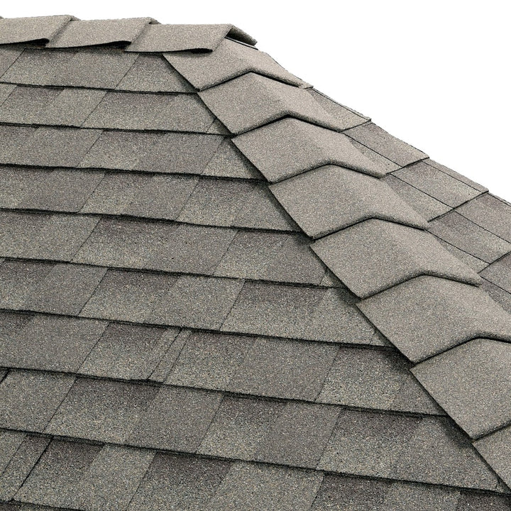 GAF TimberCrest Bullnose Cool Weathered Wood Laminated Hip & Ridge Roof Shingles, 20 Linear Ft per Bundle