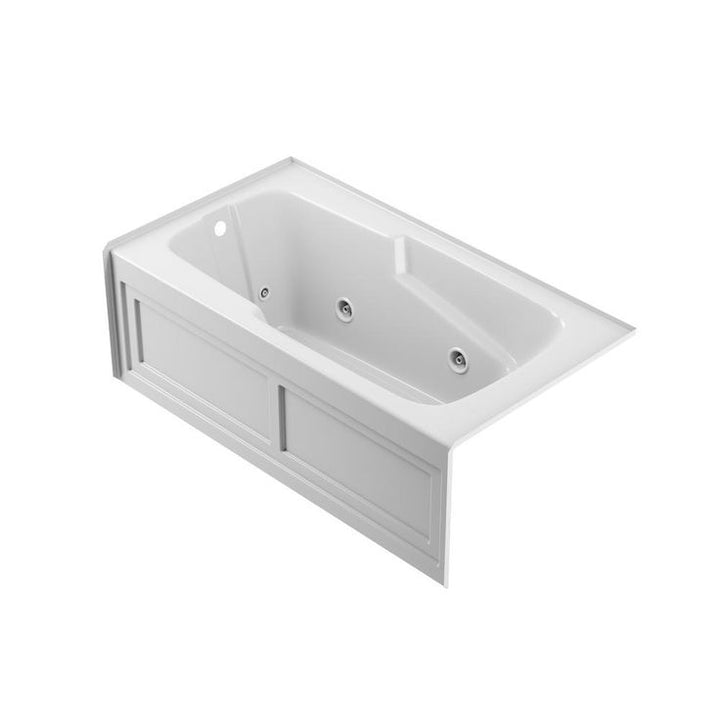 Jacuzzi CETRA 60 in. x 32 in. Acrylic Left-Drain Rectangular Alcove Whirlpool Bathtub in White