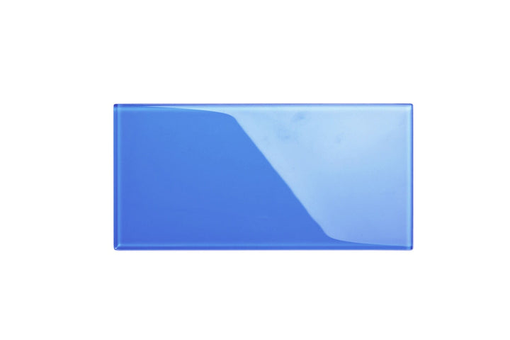 Giorbello (Sample) 6x12 glass subway tiles Cobalt Blue 6-in x 12-in Glossy Glass Brick Subway Wall Tile