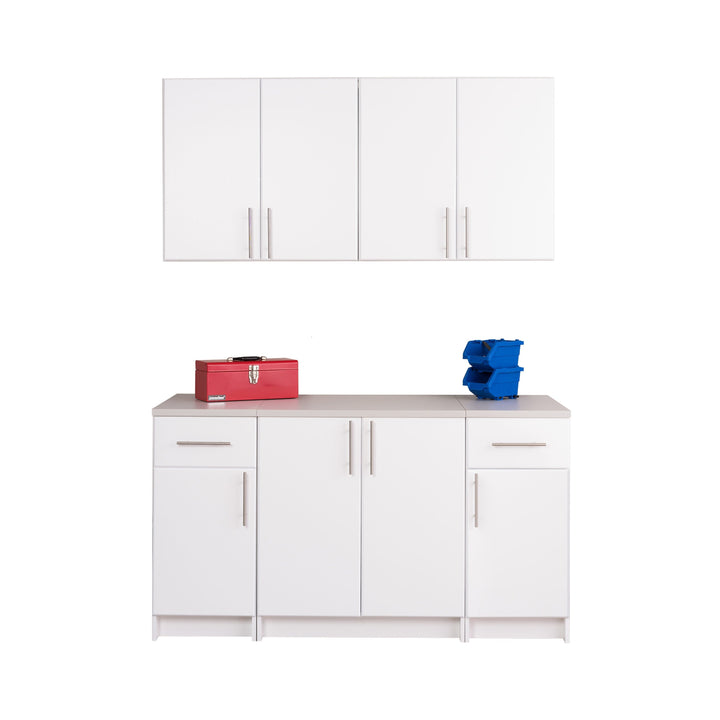 Prepac Elite 64-in W x 89-in H Wood Composite White Freestanding or Wall-mount Utility Storage Cabinet